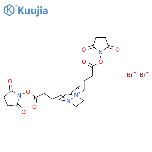 1,4-bis{4-[(2,5-dioxo-1-pyrrolidinyl)oxy]-4-oxobutyl}-1,4-diazoni Abicyclo[2.2.2]octane Dibromide structure