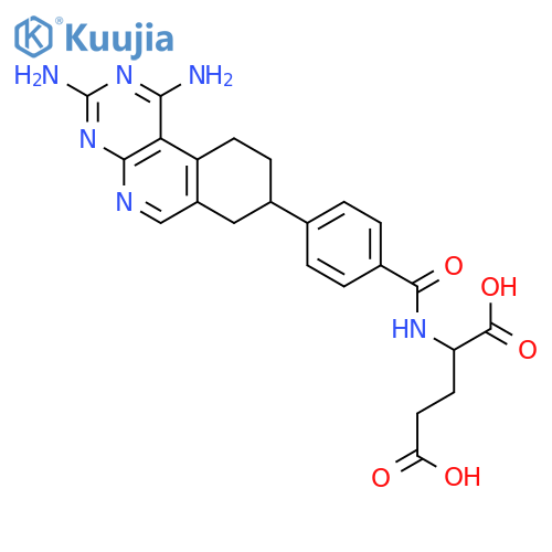 L-Glutamic acid,N-[4-(1,3-diamino-7,8,9,10-tetrahydropyrimido[4,5-c]isoquinolin-8-yl)benzoyl]- structure