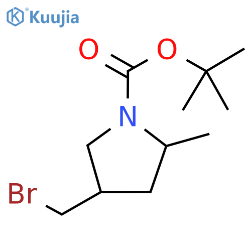 1,1-Dimethylethyl 4-(bromomethyl)-2-methyl-1-pyrrolidinecarboxylate structure