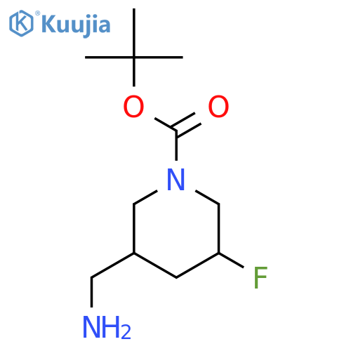 tert-butyl 3-(aminomethyl)-5-fluoropiperidine-1-carboxylate structure