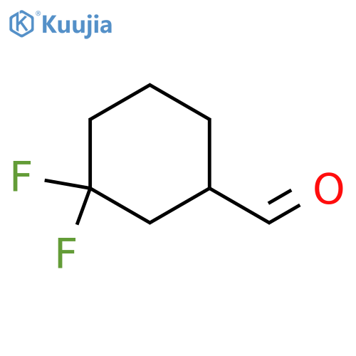 3,3-difluorocyclohexane-1-carbaldehyde structure