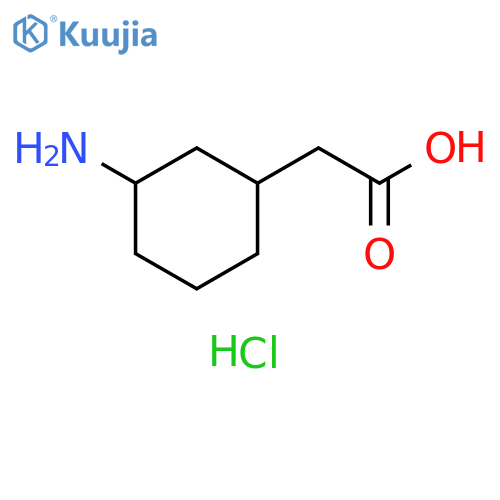 2-(3-aminocyclohexyl)acetic acid hydrochloride, Mixture of diastereomers structure