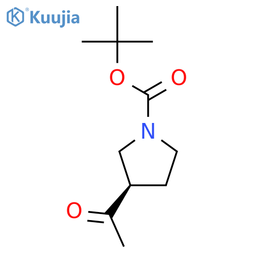 Tert-Butyl (3R)-3-acetylpyrrolidine-1-carboxylate structure