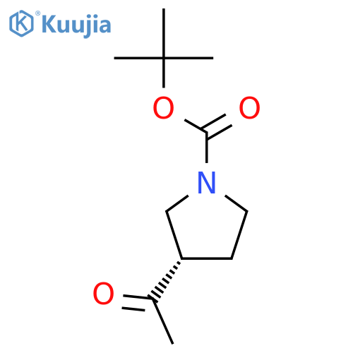 tert-Butyl (3S)-3-acetylpyrrolidine-1-carboxylate structure