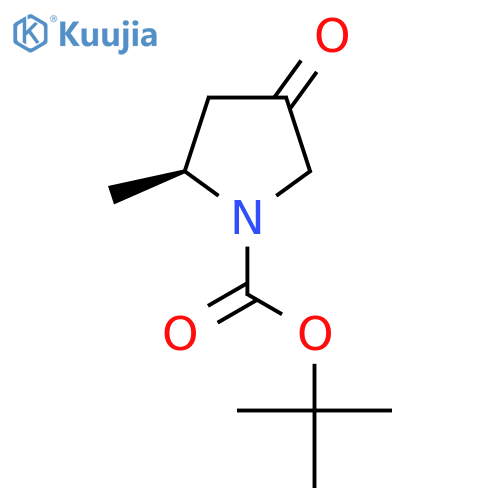 tert-butyl (2S)-2-methyl-4-oxopyrrolidine-1-carboxylate structure
