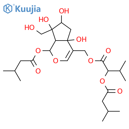 3-Iridene-1,5,7,8,10,11-hexol; (1β,5β,7β,8β)-form, 11-O-[3-Methyl-2S-(3-methylbutanoyloxy)butanoyl], 1-O-(3-methylbutanoyl) structure