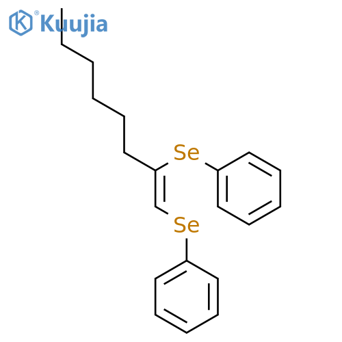 Benzene, 1,1'-[[(1Z)-1-hexyl-1,2-ethenediyl]bis(seleno)]bis- structure