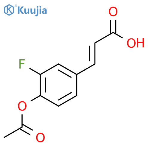 2-Propenoic acid, 3-[4-(acetyloxy)-3-fluorophenyl]- structure