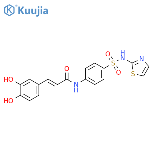 2-Propenamide,3-(3,4-dihydroxyphenyl)-N-[4-[(2-thiazolylamino)sulfonyl]phenyl]-, (E)- structure