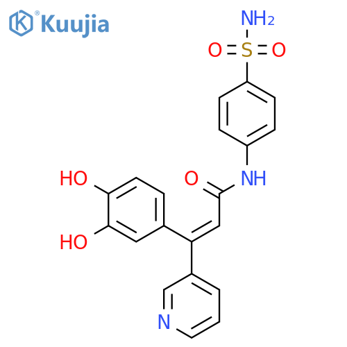 2-Propenamide, N-[4-(aminosulfonyl)phenyl]-3-(3,4-dihydroxyphenyl)-3-(3-pyridinyl)-, (E)- (9CI) structure