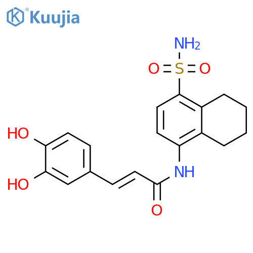 2-Propenamide, N-[4-(aminosulfonyl)-5,6,7,8-tetrahydro-1-naphthalenyl]-3-(3,4-dihydroxyphenyl)-, (E)- (9CI) structure
