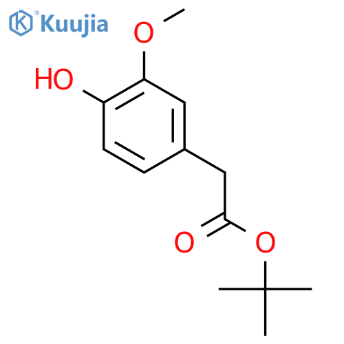 tert-butyl 2-(4-hydroxy-3-methoxyphenyl)acetate structure