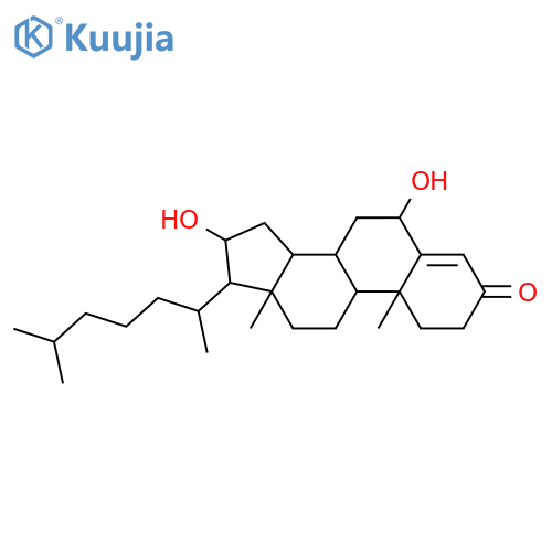 6beta,16beta-dihydroxycholest-4-en-3-one structure