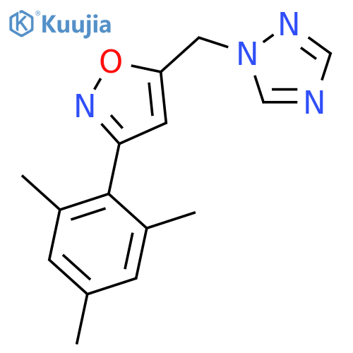 1H-1,2,4-Triazole, 1-[[3-(2,4,6-trimethylphenyl)-5-isoxazolyl]methyl]- structure