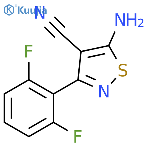 5-amino-3-(2,6-difluorophenyl)-1,2-thiazole-4-carbonitrile structure