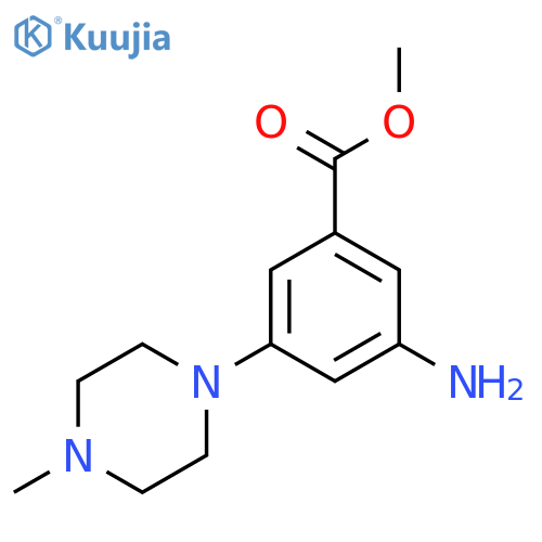 3-amino-5-(4-methyl-1-piperazinyl)-Benzoic acid methyl ester structure