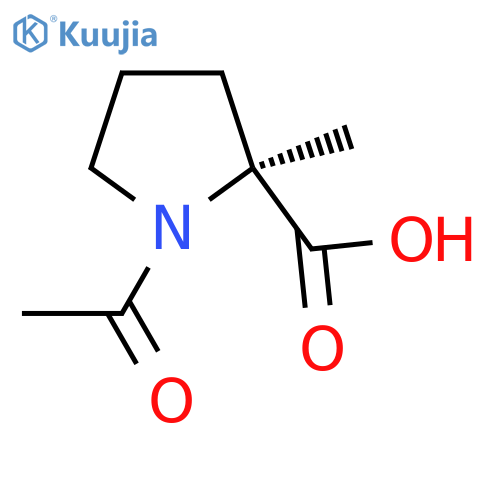 (2S)-1-acetyl-2-methylpyrrolidine-2-carboxylic acid structure