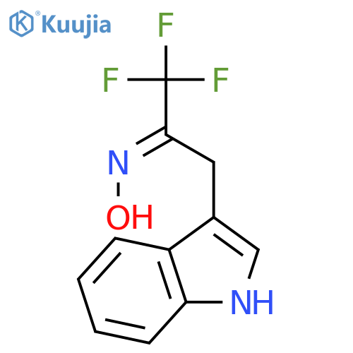 2-Propanone, 1,1,1-trifluoro-3-(1H-indol-3-yl)-, oxime, (E)- structure