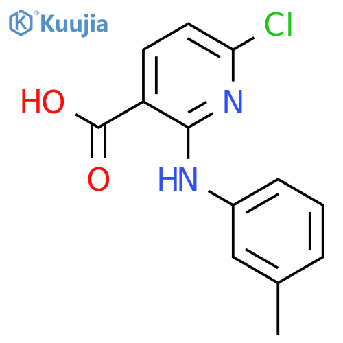 6-Chloro-2-(3-methylanilino)pyridine-3-carboxylic acid structure
