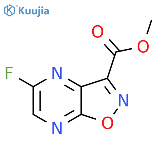 5-Fluoro-isoxazolo[4,5-b]pyrazine-3-carboxylic acid methyl ester structure