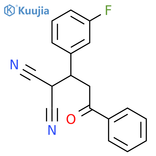 Propanedinitrile, [1-(3-fluorophenyl)-3-oxo-3-phenylpropyl]- structure