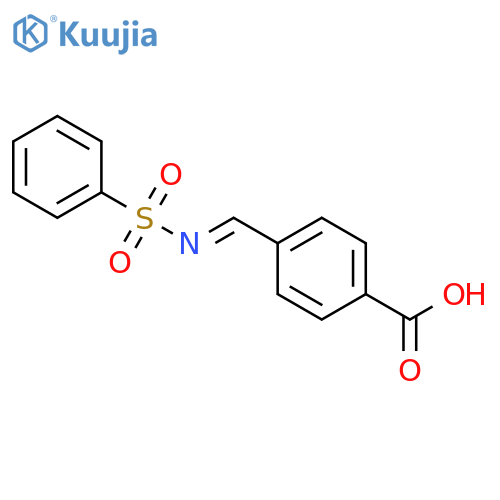 Benzoic acid, 4-[[(phenylsulfonyl)imino]methyl]- structure