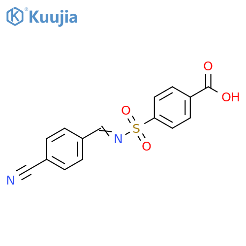 Benzoic acid, 4-[[[(4-cyanophenyl)methylene]amino]sulfonyl]- structure