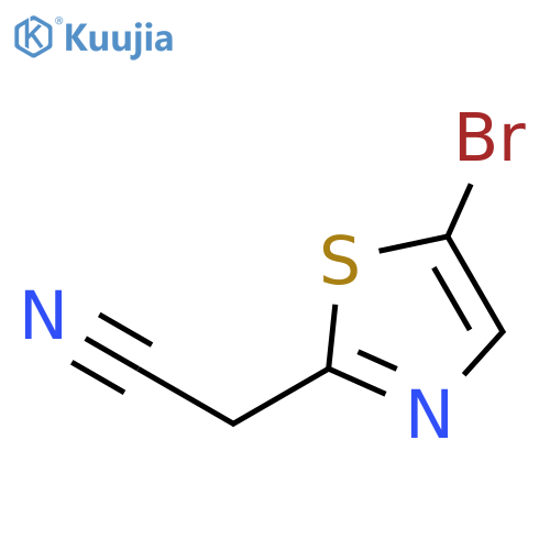 2-(5-bromothiazol-2-yl)acetonitrile structure