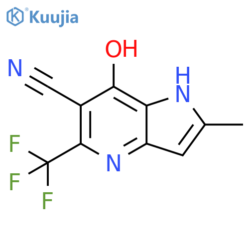 7-hydroxy-2-Methyl-5-(trifluoroMethyl)-1H-pyrrolo[3,2-b]pyridine-6-carbonitrile structure