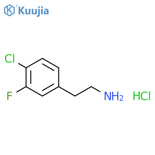 2-(4-Chloro-3-fluorophenyl)ethanamine hydrochloride structure