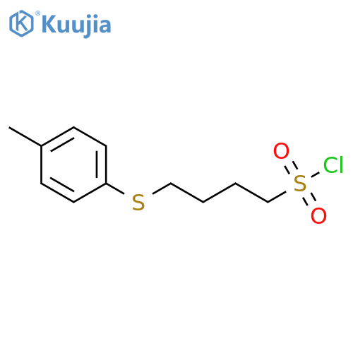 4-[(4-methylphenyl)sulfanyl]butane-1-sulfonyl chloride structure