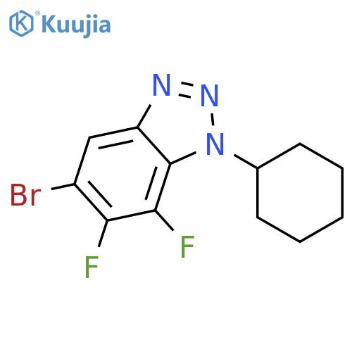 5-Bromo-1-cyclohexyl-6,7-difluoro-1,2,3-benzotriazole structure