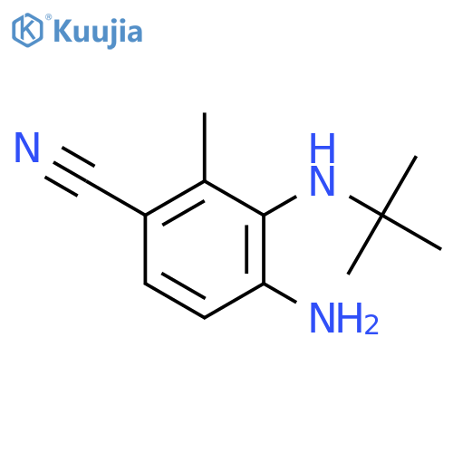 4-Amino-3-(tert-butylamino)-2-methylbenzonitrile structure