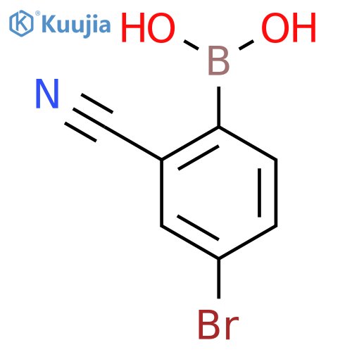 (4-Bromo-2-cyanophenyl)boronic acid structure
