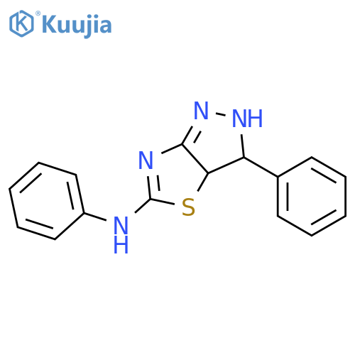 2H-Pyrazolo[3,4-d]thiazol-5-amine, 3,3a-dihydro-N,3-diphenyl- structure