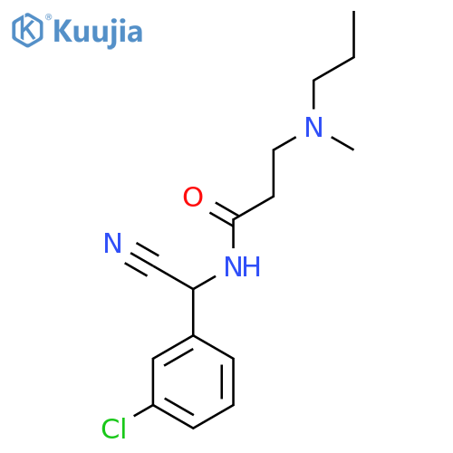 N-(3-chlorophenyl)(cyano)methyl-3-methyl(propyl)aminopropanamide structure