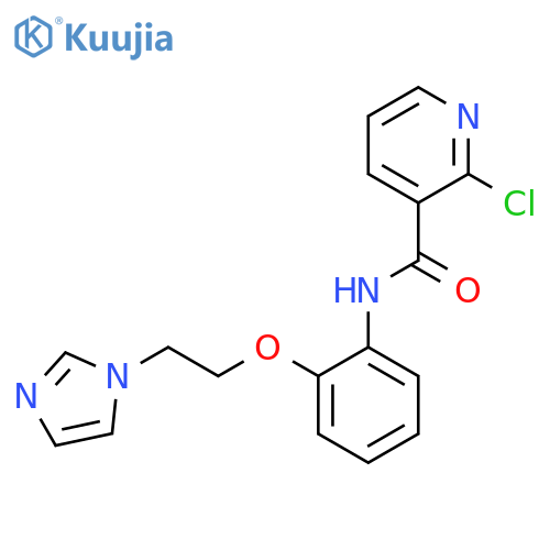 2-chloro-N-{2-[2-(1H-imidazol-1-yl)ethoxy]phenyl}pyridine-3-carboxamide structure