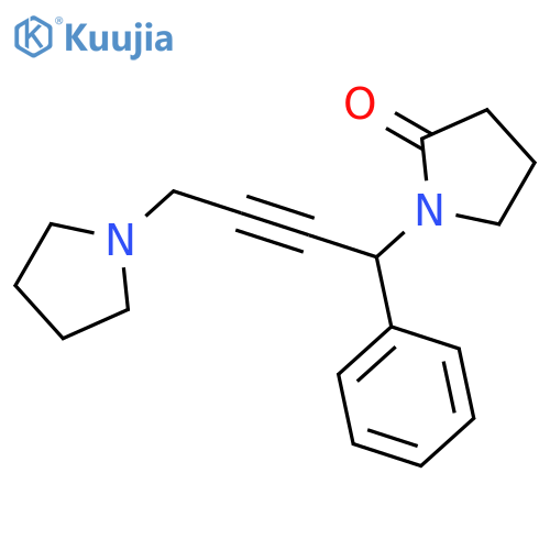 2-Pyrrolidinone, 1-[1-phenyl-4-(1-pyrrolidinyl)-2-butynyl]- structure