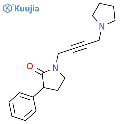 2-Pyrrolidinone, 3-phenyl-1-[4-(1-pyrrolidinyl)-2-butynyl]- structure