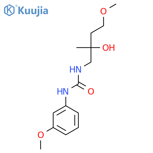 3-(2-hydroxy-4-methoxy-2-methylbutyl)-1-(3-methoxyphenyl)urea structure