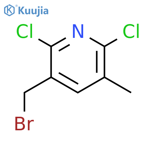 Pyridine, 3-(bromomethyl)-2,6-dichloro-5-methyl- structure