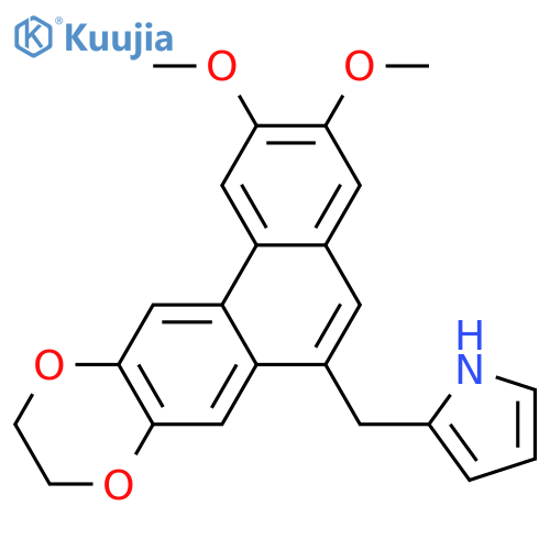 1H-Pyrrole, 2-[(9,10-dihydro-2,3-dimethoxyphenanthro[3,2-b][1,4]dioxin-6-yl)methyl]- structure