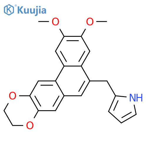 1H-Pyrrole, 2-[(9,10-dihydro-2,3-dimethoxyphenanthro[3,2-b][1,4]dioxin-5-yl)methyl]- structure