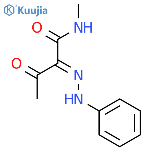 (2E)-N-methyl-3-oxo-2-(2-phenylhydrazinylidene)butanamide structure