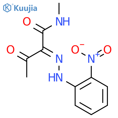 (2E)-N-methyl-2-[2-(2-nitrophenyl)hydrazinylidene]-3-oxobutanamide structure