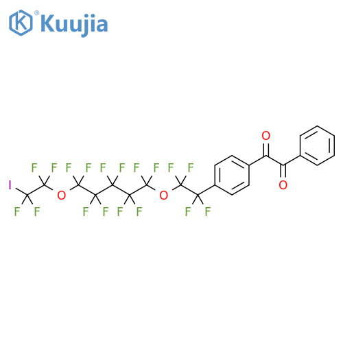 Ethanedione,[4-[2-[[1,1,2,2,3,3,4,4,5,5-decafluoro-5-(1,1,2,2-tetrafluoro-2-iodoethoxy)pentyl]oxy]-1,1,2,2-tetrafluoroethyl]phenyl]phenyl- structure