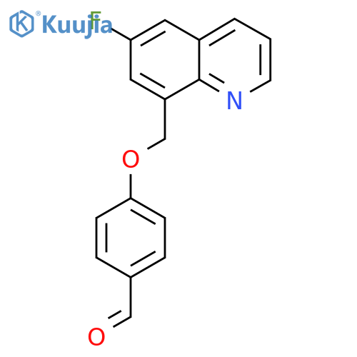 4-[(6-Fluoroquinolin-8-yl)methoxy]benzaldehyde structure