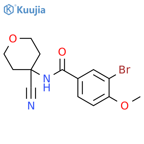 3-bromo-N-(4-cyanooxan-4-yl)-4-methoxybenzamide structure