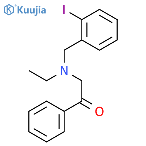 Ethanone, 2-[ethyl[(2-iodophenyl)methyl]amino]-1-phenyl- structure