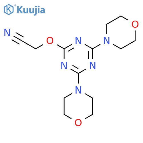 {[4,6-di(morpholin-4-yl)-1,3,5-triazin-2-yl]oxy}acetonitrile structure
